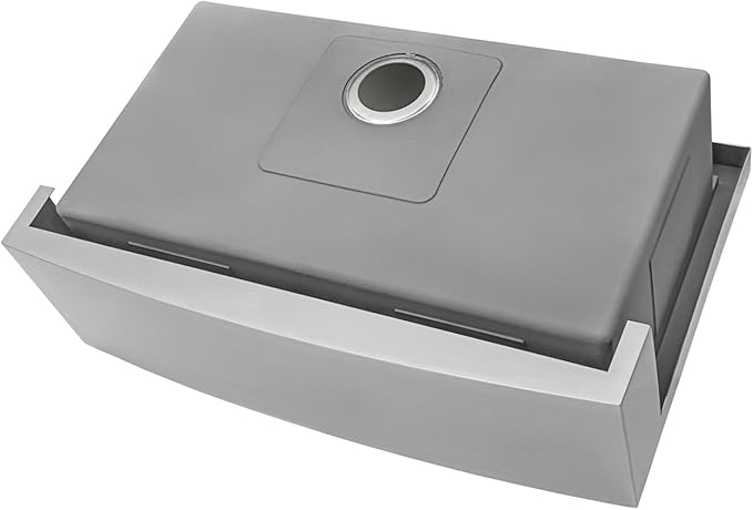 Ruvati 33-inch Apron-front Workstation Farmhouse Kitchen Sink - 16 Gauge Stainless Steel Kitchen Sink Single Bowl with Brushed Finish hides scratches - Farmhouse Workstation Sinks - RVH9200
