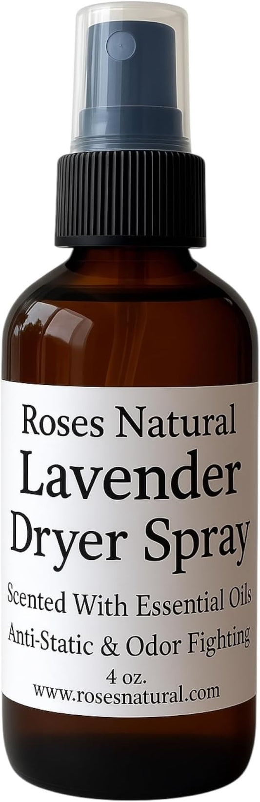 Natural Dryer Ball Spray, 4 oz, Patchouli, Lavender,Essential Oil Laundry Refresher, Fabric Freshener for Clothes, Linens & Wool, Anti-Static & Odor Neutralizer, Made in the USA (Lavender)