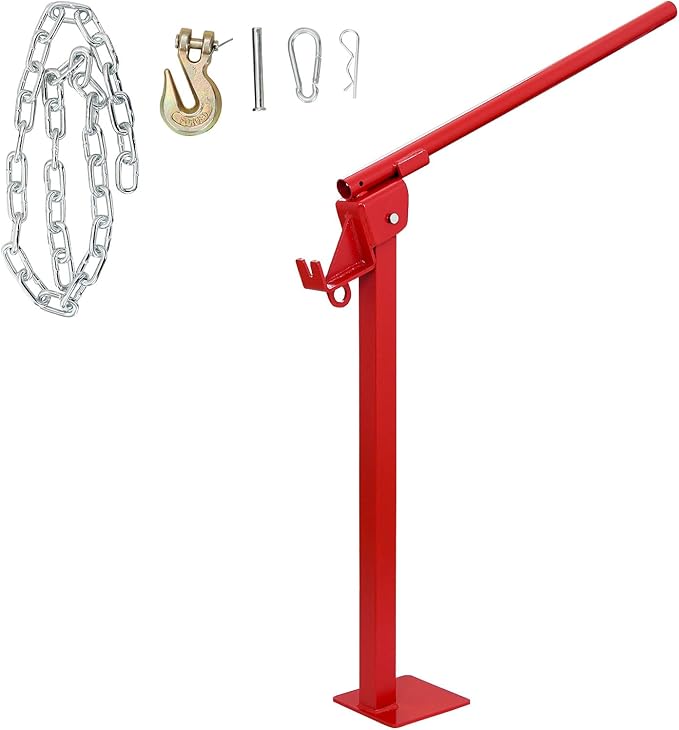 T Post Puller Fence Post Puller Heavy Duty Fence Post Puller with Lifting Chain & T Post Puller Plate Puller T Post Puller for Round Fence Posts T Stakes Sign Post & Tree Stump,Basic Type