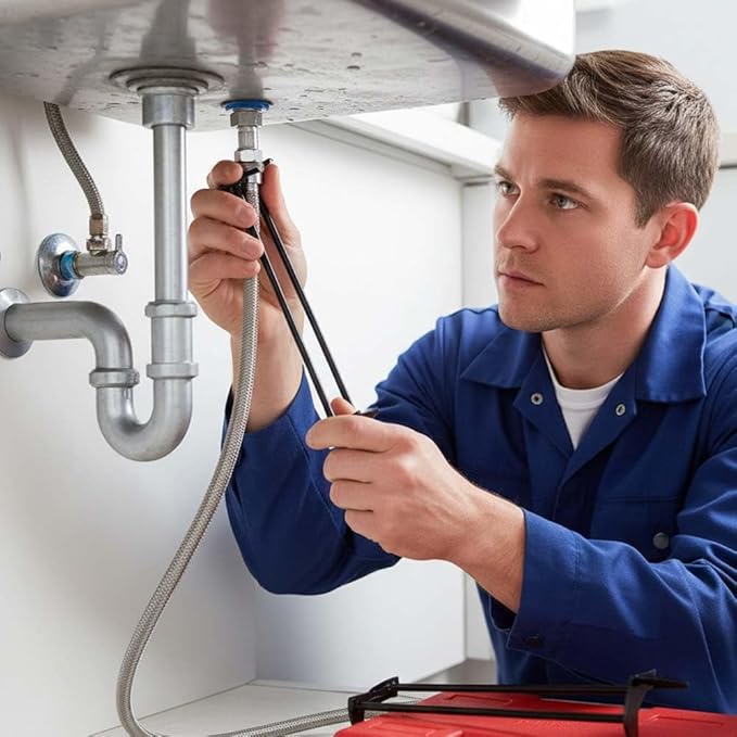 2 Pcs Multifunctional Sink Wrench, 2026 New Sink Wrench Faucet Tool Plumbing Tool, Under BasinSink FaucetWrench Tight Spaces for Kitchen and Bathroom