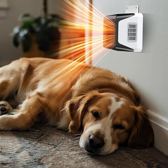 Dog House Heater, Chicken Coops Heater Safe & Efficient Heating for Pet Houses With Overheat Safe& Anti-Chew Cord Wall Mounted Design Heaters for Outdoor & Indoor Use