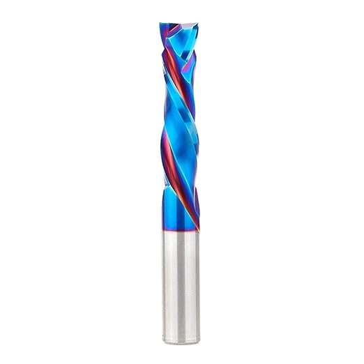 Amana Tool Spektra Extreme Tool Life Coated Solid Carbide CNC Compression Spiral Router Bit, 46199-K, 1/2 D x 2 CH x 1/2 Shank x 4 Inch Long