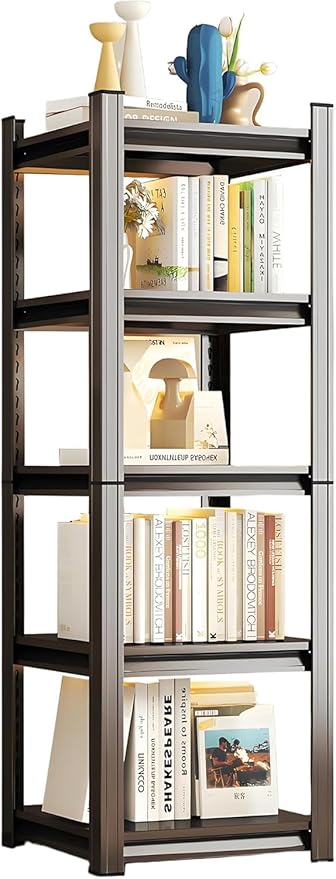 63''Storage Shelves, Garage Metal Shelving Unit, Adjustable, Double-Layer Column with Reinforced Ribs, Heavy-Duty, Capable of Bearing 3000 lbs, Suitable for Garage, Warehouse, Kitchen Storage