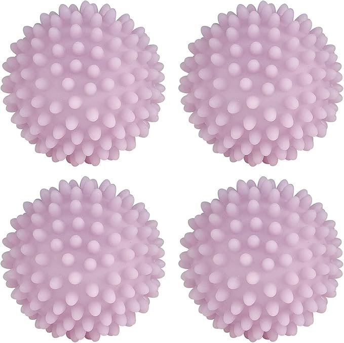 Dryer Balls 4 Pack - Non-Toxic Reusable Dryer Balls (Light Purple)