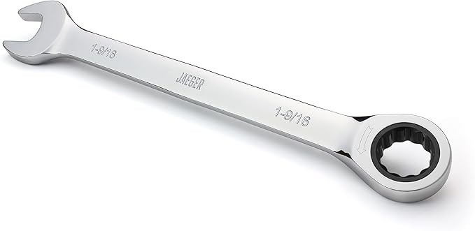 Jaeger 1 9/16 Inch TIGHTSPOT Ratchet Wrench with 120-Tooth Ratcheting Precision and Hardened, Polished Steel for Projects with Tight Spaces