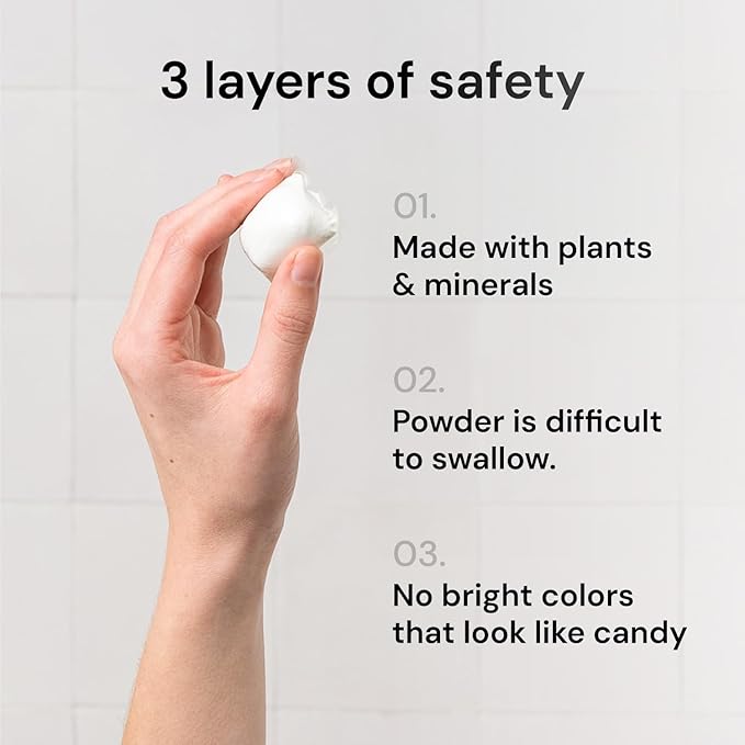 Grab Green 3-in-1 Laundry Detergent Pods, 24 Count, Fragrance Free, Plant and Mineral Based, Superior Cleaning Power, Stain Remover, Brightens Clothes