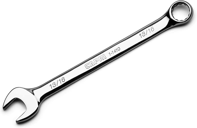 Capri Tools 13/16-inch Combination Wrench, 12 Point, SAE, Chrome (1-1410)