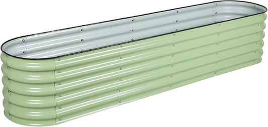 BPS 9-in-1 Metal Raised Garden Bed, 6x3 FT Galvanized Planter, Extra Tall 17" Design for Vegetables and Flowers