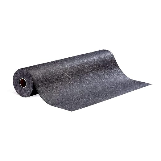 PIG Grippy Floor Mat | Industrial Entrance Mat with Adhesive Backing | 4' x 100' Mat Runner | Black | GRP48200-BK