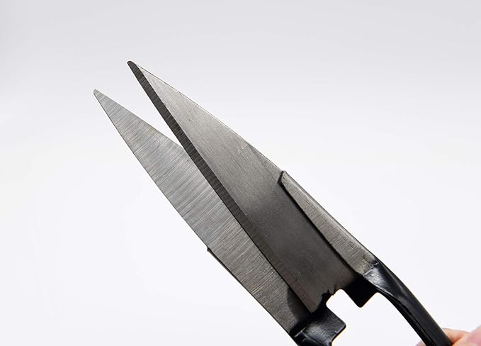 Sheep Shear Grass Shear Alpaca Shears R Shaped Design For Large Thick-Haired Animal Grooming (Black)