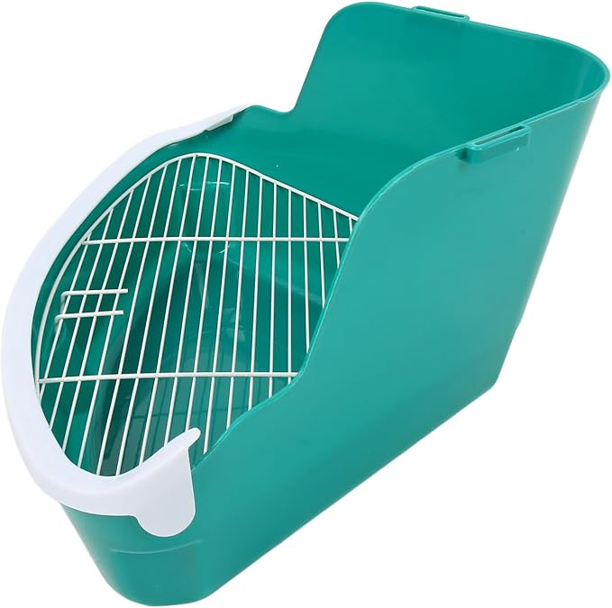 Small Animal Corner Litter Box, Fanshaped Rabbit Litter Box Odorless Reinforced Sturdy for Guinea Pigs (Large)