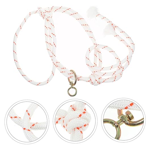 Gatuida Cattle and Sheep Management Cattle Bull Ropes Farm Livestock Training Halter Sheep Goat Halter Barn Cow Cattle Safety Halter Cattle Halter Rope Cow Turn Out Cord Cows Metal White