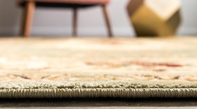 Unique Loom Versailles Collection Traditional Classic Floral Motif Area Rug (2' 0 x 8' 0 Runner, Green/Ivory)
