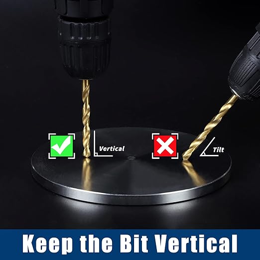 COMOWARE Titanium Impact Drill Bit Set - 30 Pcs Hex Shank HSS, Quick Change Design, 1/16"-1/2"