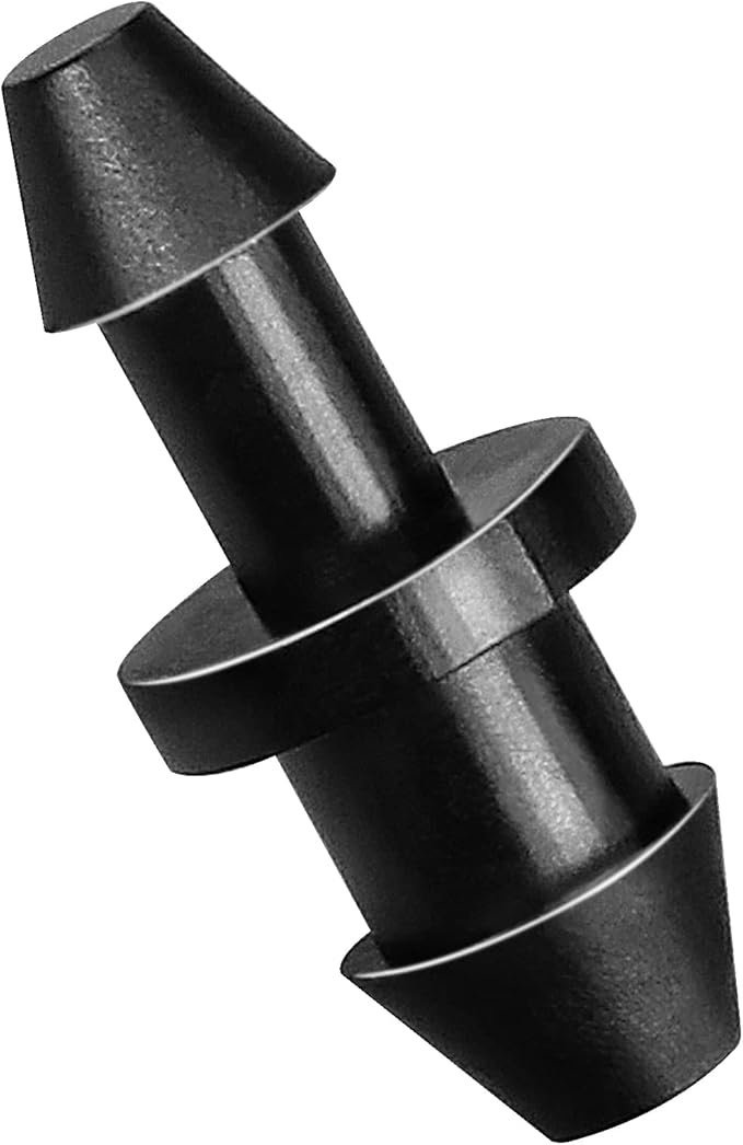 Drip Irrigation End Plug: 120 Pack Barbed End Cap Irrigation Parts Fit for 1/4 Inch Drip Tubing Line Closure for Garden Lawn System