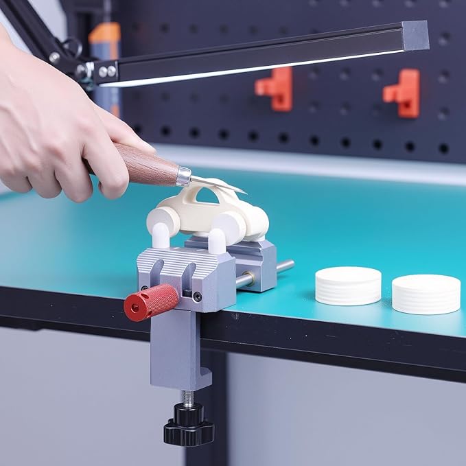 Precision Mini Table vise, 2.8-inch Portable Work Small Bench Vise, Mini Bench Vice Made by Aluminum alloy CNC Machining, Mini Table Clamp Vice for Crafts, Jewelry Making, Modeling and Repairs