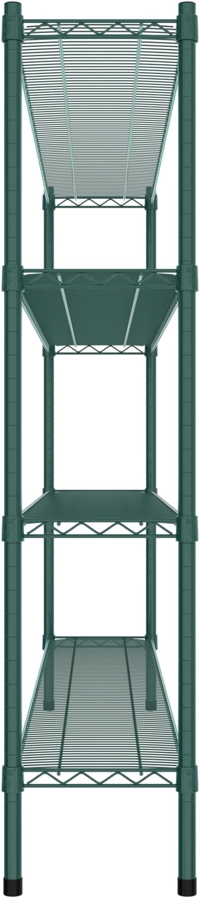 Commercial NSF Listed Green Epoxy Stationary Wire Shelving Kit 12" x 72" x 54", with 4 Shelves Perfect for Warehouse, Walk-in Refrigerator, Freezer, Grocery Store, Restaurant, Dishroom
