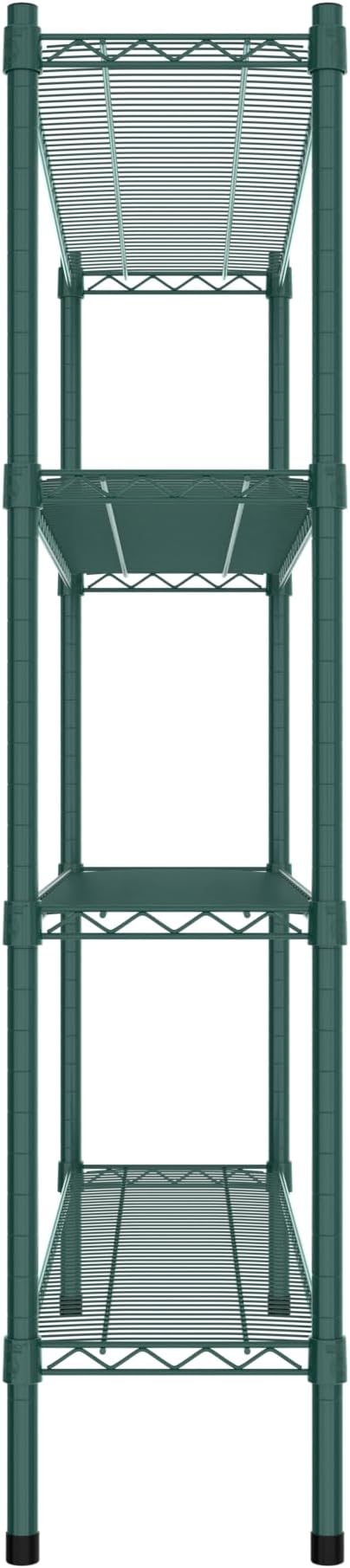 Commercial NSF Listed Green Epoxy Stationary Wire Shelving Kit 12" x 48" x 54", with 4 Shelves Perfect for Warehouse, Walk-in Refrigerator, Freezer, Grocery Store, Restaurant, Dishroom