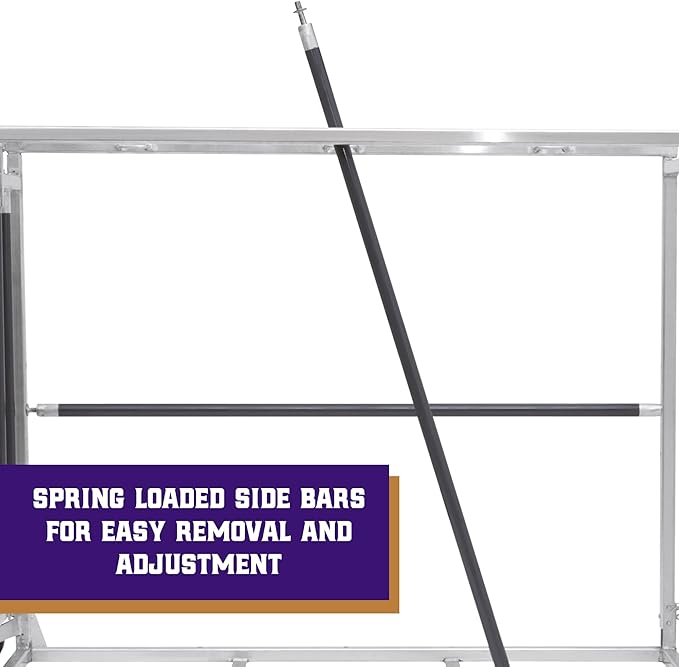 Heavy-Duty Livestock Blocking Cattle Chute with Head Lock, Collapsible, Powder-Coated Frame, Spring-Loaded Rod for Secure Transport & Safe Animal Handling