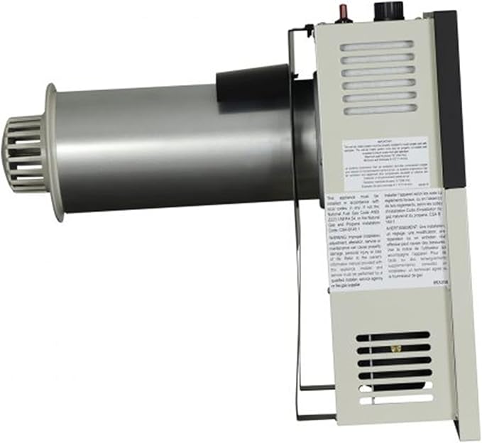 11,000 BTU Direct Vent Liquid Propane Wall Mounted Heater with Piezo Lightning, Safety Pilot and Built In Regulator, Cream