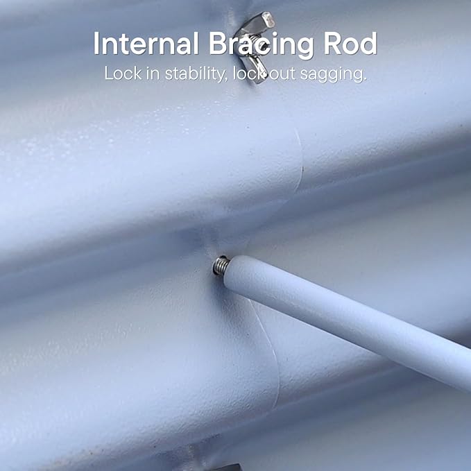 Raised Garden Bed 6x2x2.5 ft, 30" Extra Tall Galvanized Metal Planter Boxes Outdoor, Heavy Duty Flower Bed for Vegetable, Fruit, Raised Bed Gardening Outdoor Large Planters - Brooklyn Grey