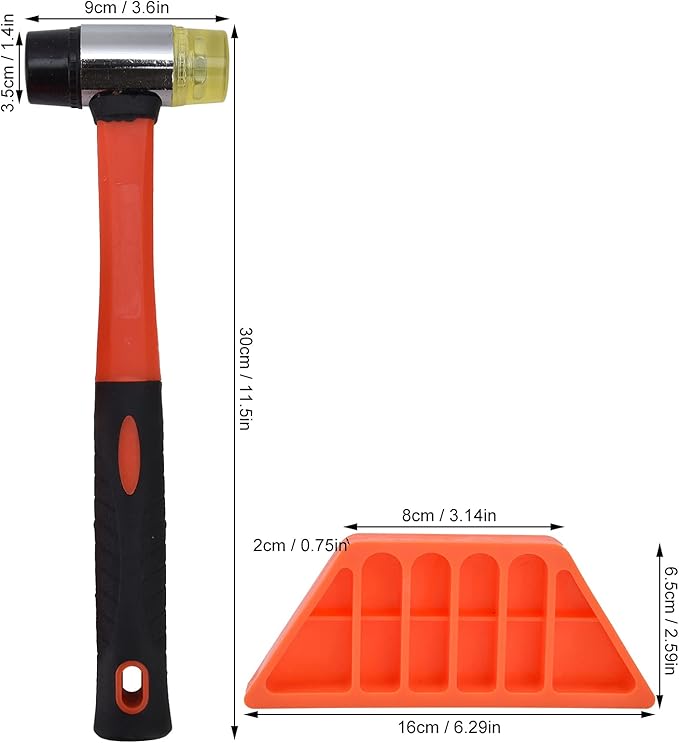 33Pcs Professional Floor Install Tool Kit Heavy Duty Laminate Wooden Flooring Installation Tools with Double Face Pull Bar Spacers for Home DIY Renovation Orange Black