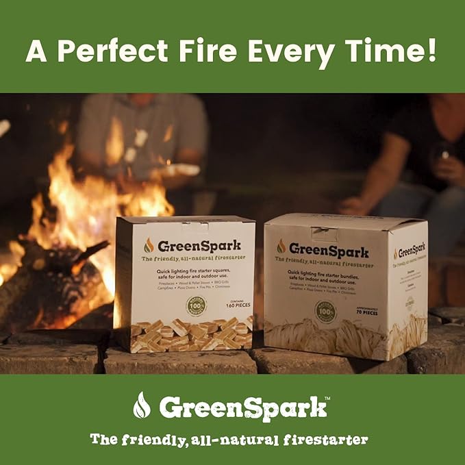 Natural Fire Starters for Grill, Smoker, Pizza Oven,BBQ,Fireplace, Wooden & Pellet Stove, Fire Pit, Long Burn, Waterproof,All Weather, Safe for Indoor/Outdoor Use (140 Pcs)