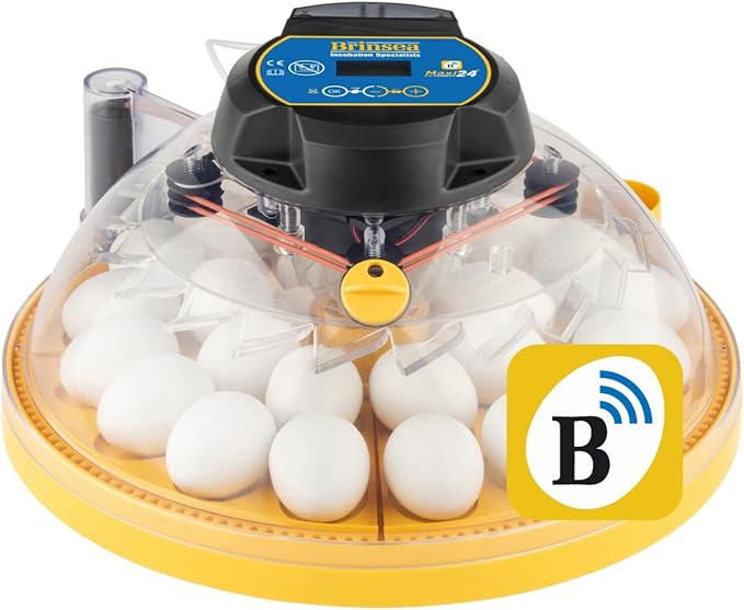 Brinsea Maxi 24 EX Connect App Controlled Egg Incubator with Automatic Humidity Control and Egg Turning for Hatching 24 Chicken, Duck, Other Eggs. Precision App-Driven Digital Controls and Alarms