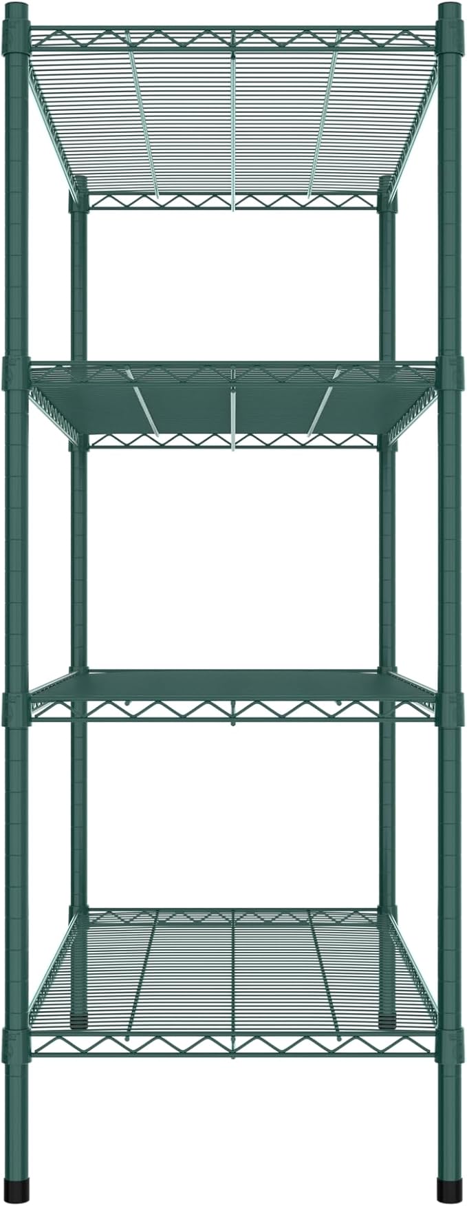Commercial NSF Listed Green Epoxy Stationary Wire Shelving Kit 21" x 42" x 54", with 4 Shelves Perfect for Warehouse, Walk-in Refrigerator, Freezer, Grocery Store, Restaurant, Dishroom