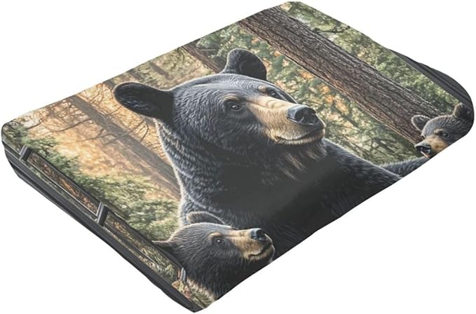 Bear Throw Blanket Farmhouse Bear Blankets Fleece Plush Flannel Super Soft Cozy Warm Lightweight Bears Decor Gifts for Boys Girls Kids Adults Men Women 40" x 50"