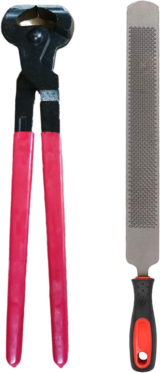 Professional Hoof Trimming & Rasp Tools for Horses, Durable Carbon Steel Farrier Tools for Hoof Care
