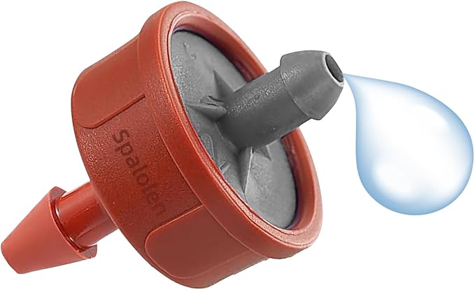 60PCS 0.75 GPH Pressure Compensating Drip Irrigation Spot Watering Drippers/Emitters, Self-Cleaning Constant Flow Drip Irrigation Emitters Heads Irrigation Drippers Parts for Drip Irrigation System