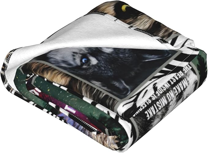Wolf Blanket Wolfs Throw Blanket Soft Fleece Flannel Bedding Wolves Gifts for Men Boys Women Girls Lovers Adults Stuff Plush for Couch Sofa Bed Room Decor