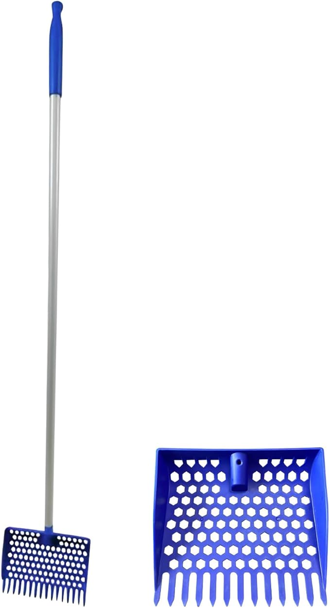 Multipurpose Poultry Rakes and Shovel Light Weight Heavy Type Poultry Farm Tool for Chicken Coops Maintenance Long Handle Chicken Coops Tool