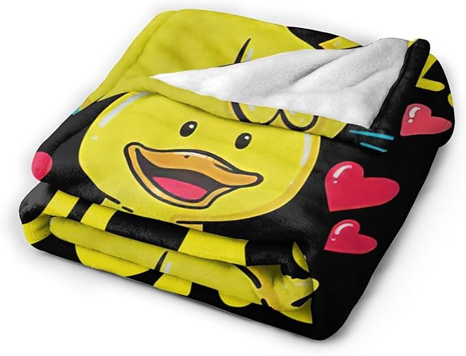 Duck Blanket Super Cozy Soft Duck Throw Blanket Warm Plush Fluffy Just a Girl Who Loves Ducks Lightweight Fleece Flannel Gifts Blankets for Kids Adults 80"x60"