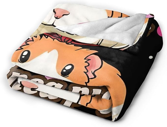 Super Cozy Soft Guinea Pig Throw Blanket - Warm Plush Fluffy, Lightweight Fleece Flannel, Gifts for Kids & Adults, 50"X40"