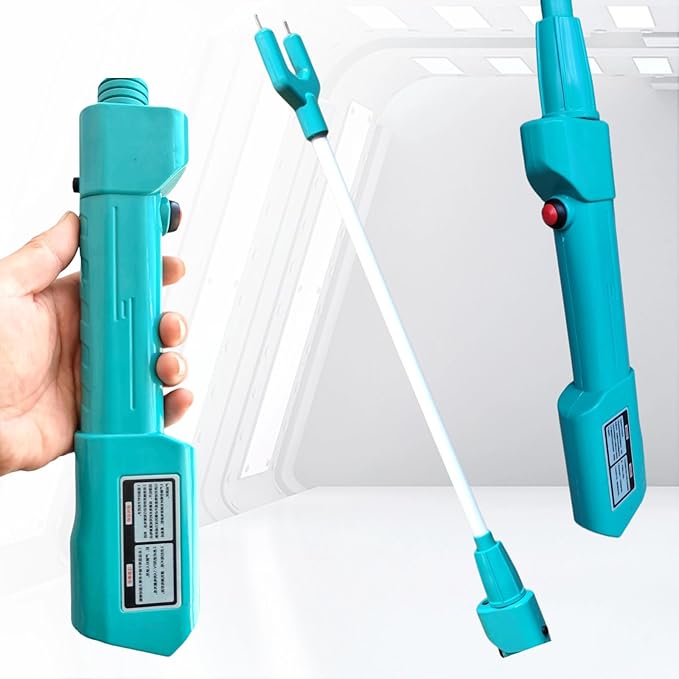 Cattle Prod Waterproof Cattle Prod Stick with LED Light, Rechargeable Electric Livestock Prod