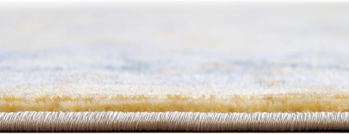 Unique Loom Baracoa Collection Area Rug - Prado (4' 1" Round, Yellow/ Ivory)