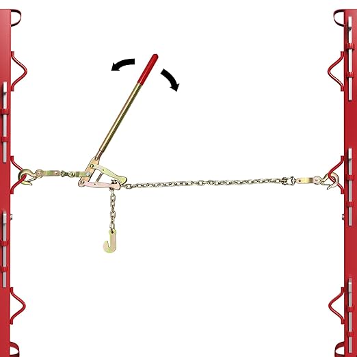 Heavy-Duty Fence Stretcher Tool with 19.7FT Chain - Wire Puller & Tensioner for Barbed and Plain Wire Fencing, 2200lbs Capacity Tightener, Reinforced Steel Fence Repair Tool for Farm & Ranch