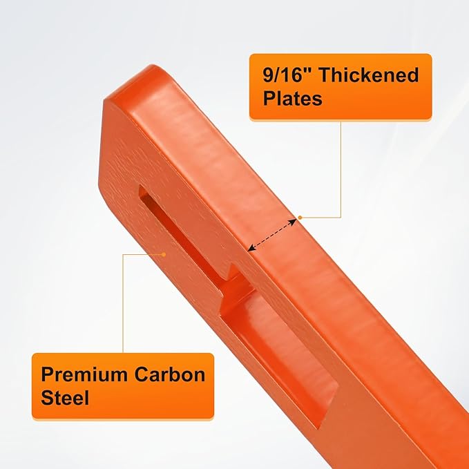 T-Post Puller Plate Tool with 39.37 Lifting Chain, Carbon Steel Plate Fence Post Puller Accessories for Quick Remove from Farm & Garden, Use Different Tractor Bucket/Jacks/S Hooks