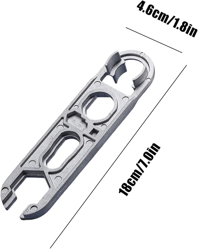 16 In 1 Multi Function Faucet Wrench, Professional Adjustable Sink Tool, 18.0x4.6cm, Kitchen Faucet Aerator Removal, Bathroom Drain Wrench, Heavy Duty Plumbing Spanner, For Toilet Shower Bathtub Insta