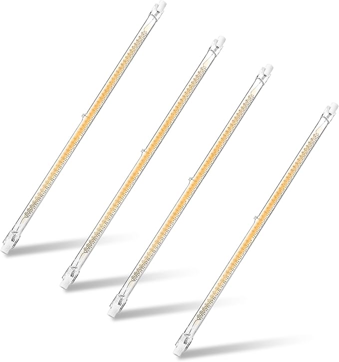 400W Chicken Coop Heater Bulb, Replacement Bulb Accessories for Chicken Heat Lamp, Brooder Heater Tubes for Chicks, Poultry, Pets, 4 Pack