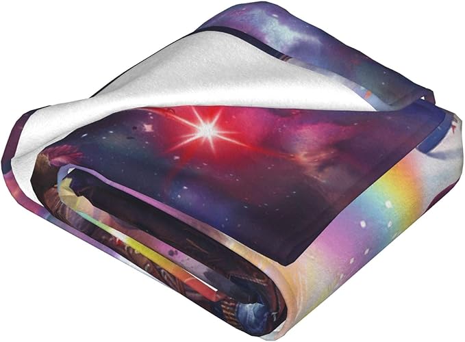 Funny Cat Dinosaur Blanket Galaxy Space Rainbow Decor Throw Blanket Cozy Plush Flannel Fleece Warm Soft Lightweight Fuzzy Blanket Funny Gifts for Boys Girls Teens Women for Bed Sofa Couch 60"X80"