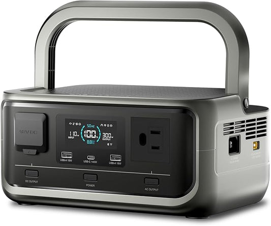 ALLPOWERS VOLIX P300 300W(600W peak) Portable Power Station with UPS Function,256Wh LiFePO4 Battery,Solar Generator Compatible (MPPT 110W Max),1-Hour AC Fast Charging,Home Backup,Office,RV,Camping