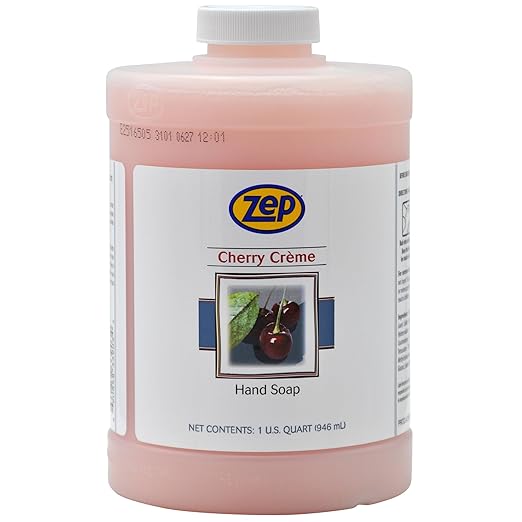 Zep Cherry Crème Hand Cleaner - 32 oz (Pack of 1) 33904 - Effectively removes everyday dirt and grime from hands.