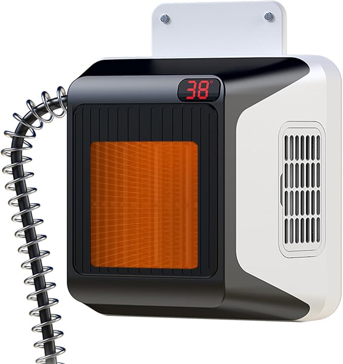 Dog House Heater Wall Mount Anti-Bite Cord 600w/300w Safe & Efficient Heating Overheat Safe for Pet Houses,Chicken Coops,Dog House