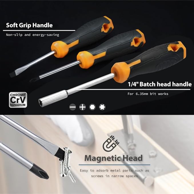 59 Piece Household Tool Kit, Portable Magnetic Hand Tool Set, for Home, Garage, and Office Repairs