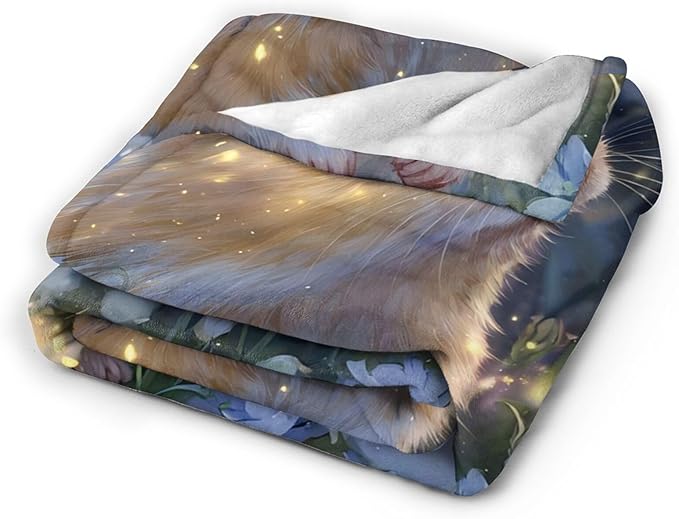 Hamster Blanket Gifts for Girls Boys Cute Animal Lover Throw Cozy Plush Fleece Flannel Lightweight Fuzzy Blankets for Women Men 60"X50"