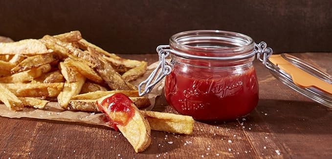 Le Parfait Super Jar - 250mL French Glass Canning Jar w/Wide Mouth, Airtight Lid (8oz/Half Pint, 1 pk)