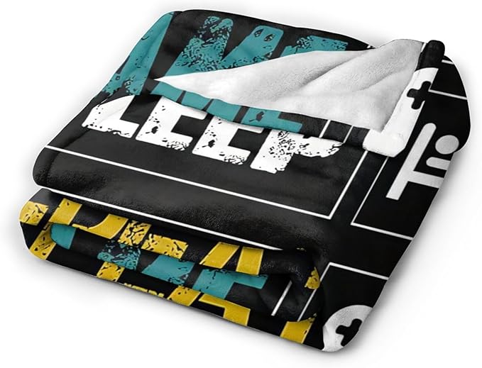 Game Blanket Gaming Gamer Throw Blanket Cozy Plush Black and White Fleece Flannel Ultra Soft Blankets Lightweight Fuzzy Party Gifts for Girls Boys Women Men Adult Kids 80"X60"
